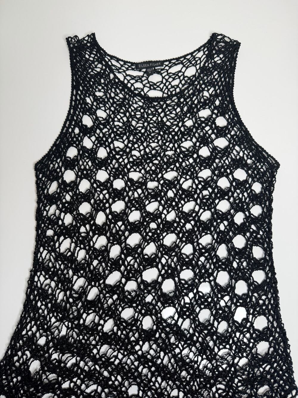 Eileen Fisher Linen Cord Sheen Loops Tank Size M
